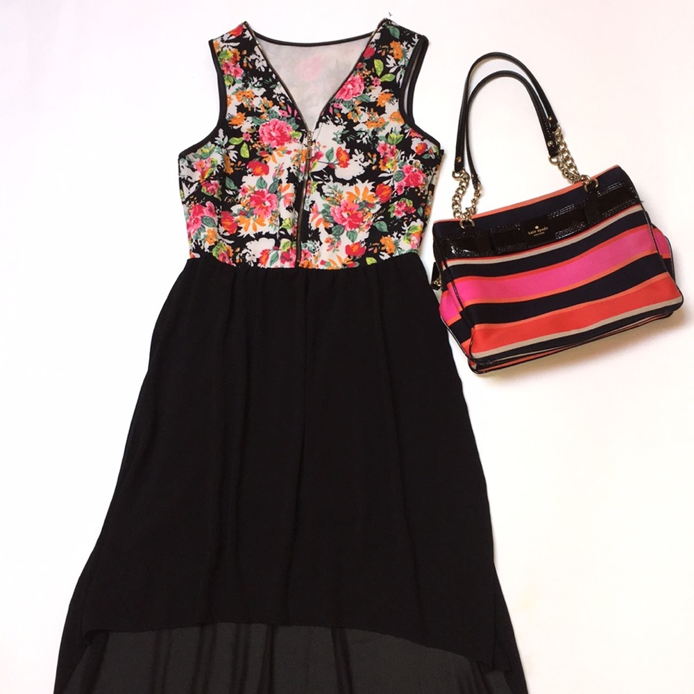 Gorgeous sleeveless, floral top spring dress.